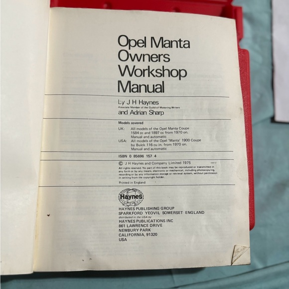 Opel Manta Coupe 1970-1974 Owners Manual - Picture 5 of 15
